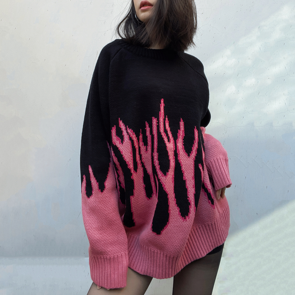 Pink Flame Sweater